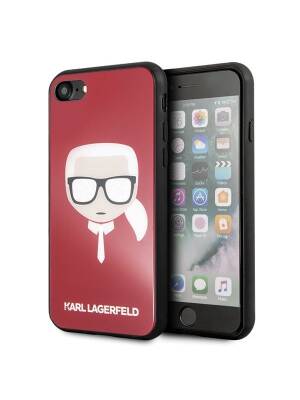 Husa Apple iPhone X / XS, Karl Lagerfeld, Iconic Glitter, Rosu